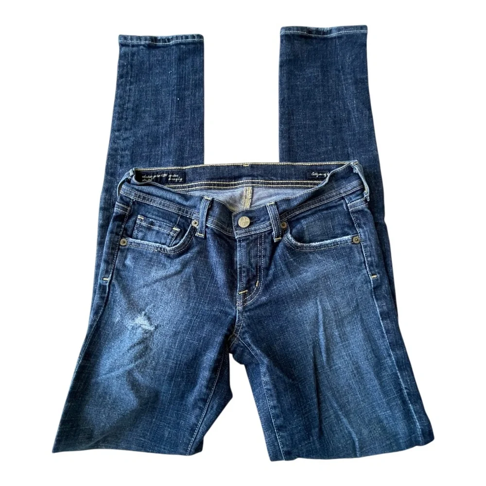 Size 25 Citizens of Humanity Jerome Dahan Skinny Leg Stretch Denim Blue Jeans - Picture 6 of 11